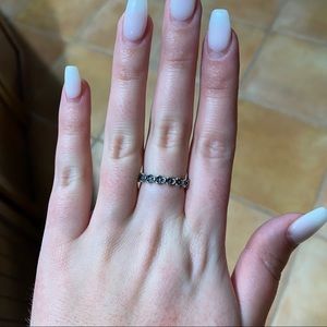 sterling silver flower pandora ring